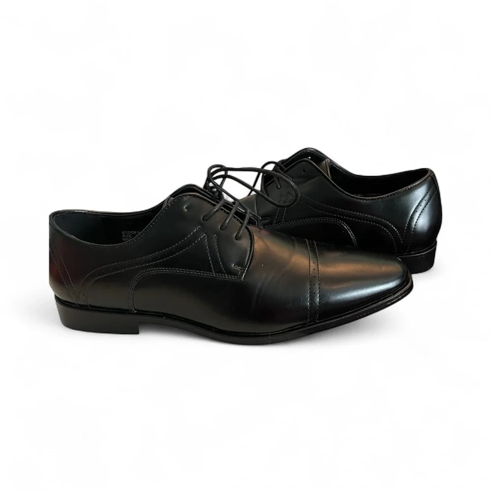 Classic Black Leather Derbys
